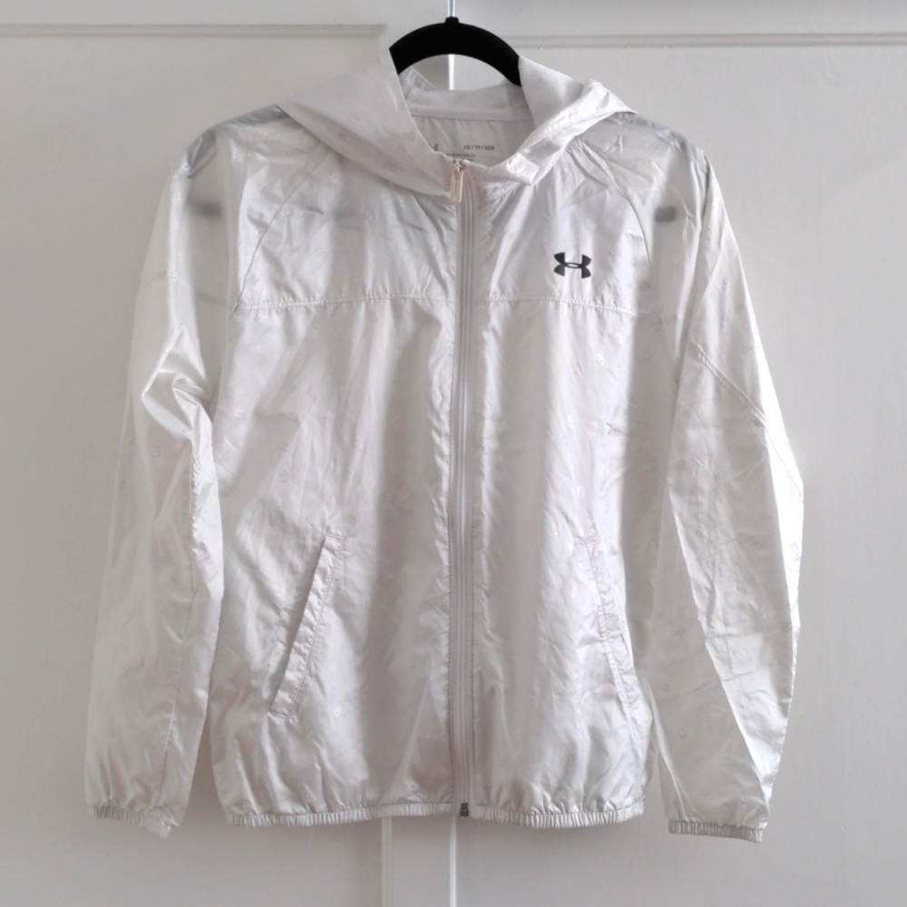 Under Armour Armor White Packable Windbreaker Size Loose XS